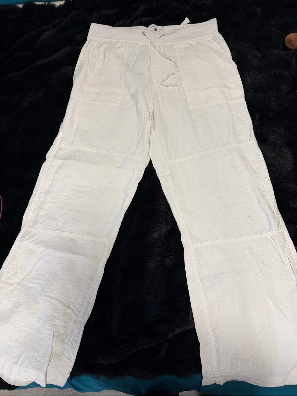 Men's White Drawstring Lounge Pants